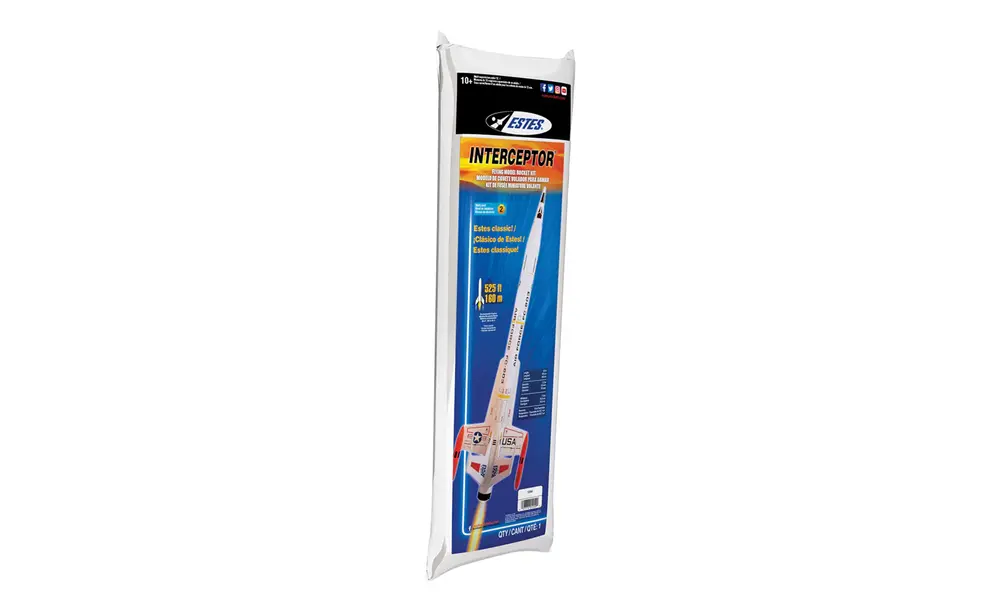Interceptor raketmodelbyggesæt - færdighedsniveau 2 - BC-motorer, 18 mm montering - Estes, 6 image model rocketry