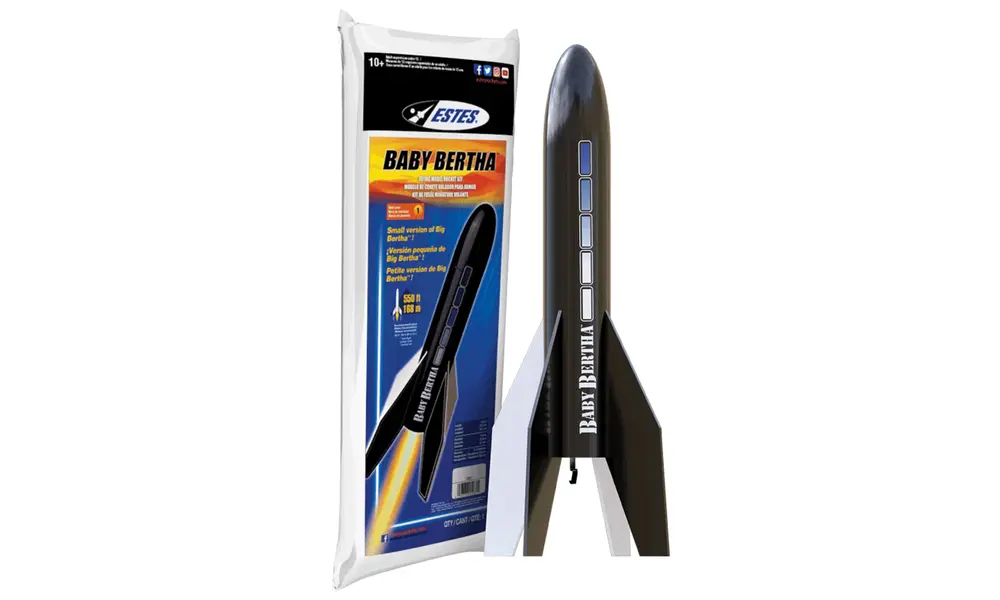 Baby Bertha Model Rocket Kit, vaardigheidsniveau 1 wisselstroommotoren