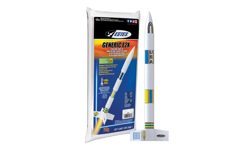 Generischer E2X-Modellraketenbausatz – einfach zusammenzubauen – Wechselstrommotoren, 18-mm-Halterung – Estes