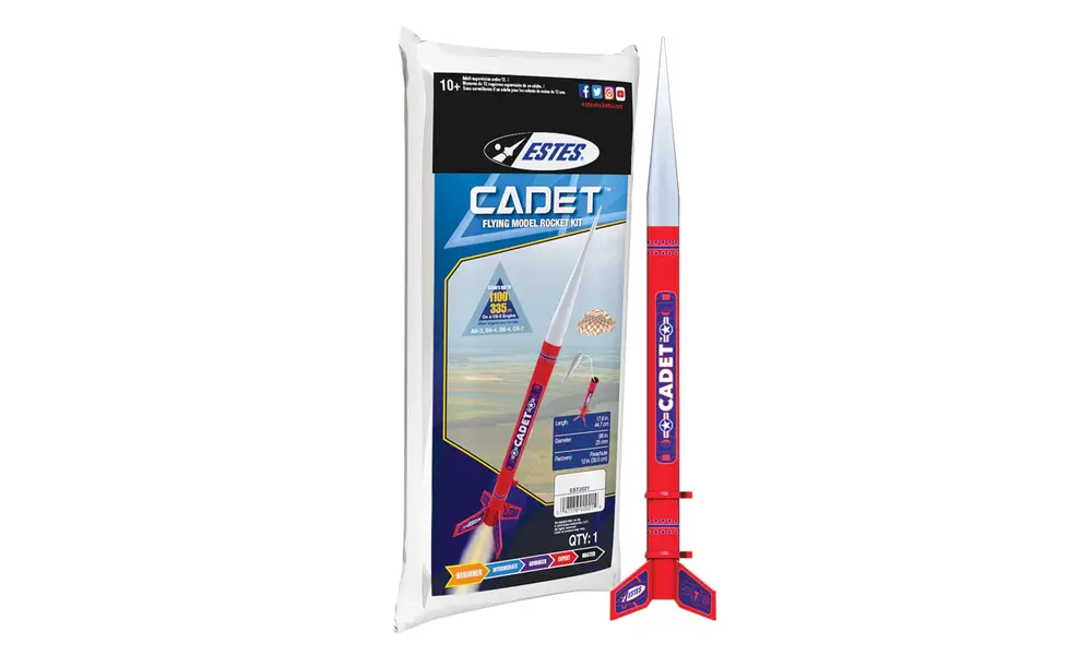 Cadet-modelraketkit - vaardigheidsniveau 1, 18 mm-gemonteerde AC-raketmotoren - Estes