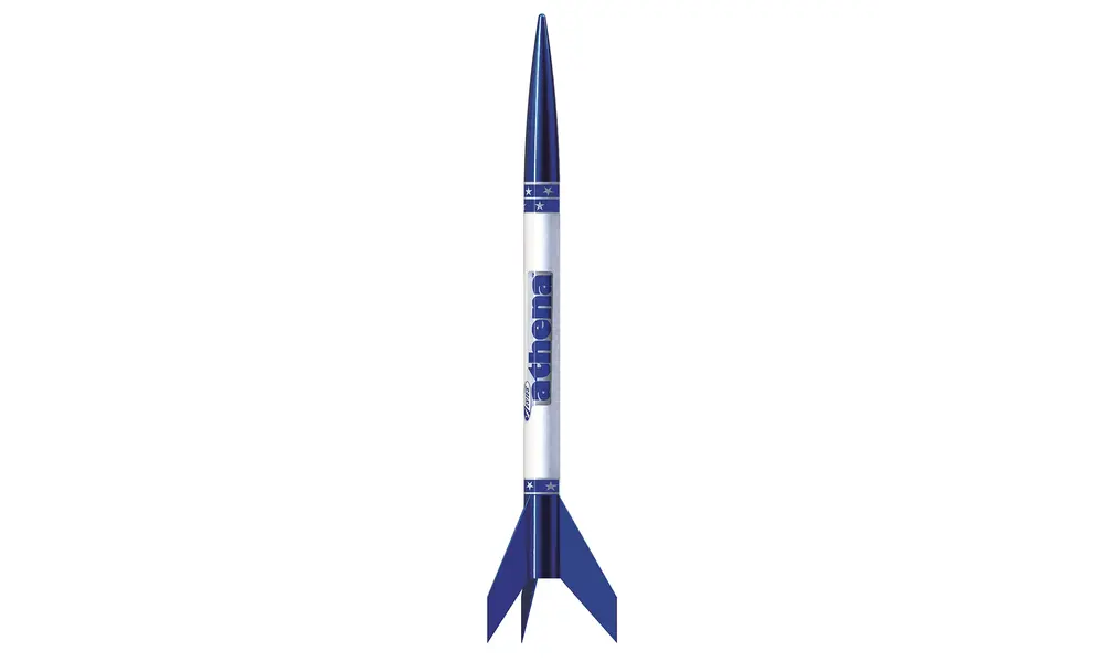 Estes Athena model rocket kit, ready to fly A-C motors, 3 image model rocketry