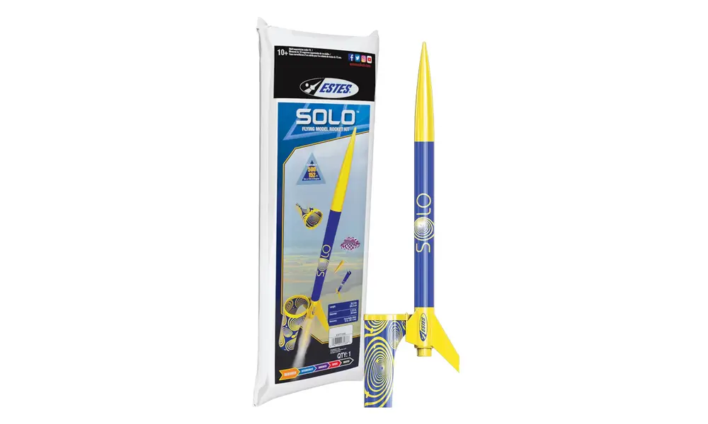 Kit de cohete modelo Solo - nivel de habilidad 1, motores de cohete BC de montaje de 18 mm -Estes