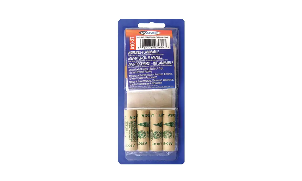 Estes A10-0T model raketmotoren (4 stuks) 13 mm motoren - mini
