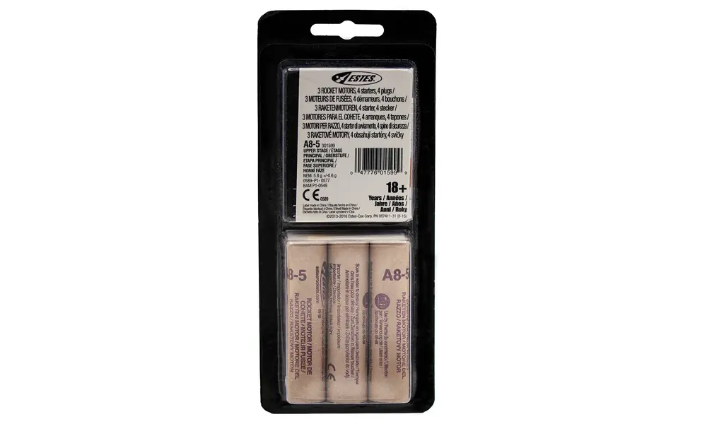 Estes A8-5 modell raketmotorer (3-pack) 18mm motorer model rocketry