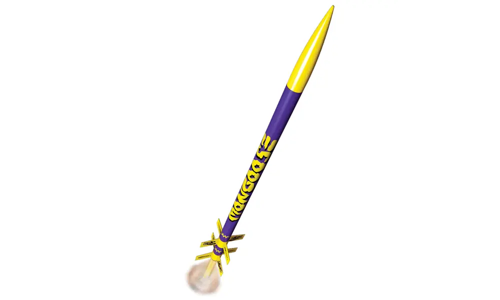 Mongoose modellrakettsett, 2-trinns rakett, ferdighetsnivå 1, vekselstrømsmotorer, 3 image model rocketry