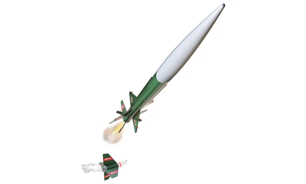 SA-2061 Sasha Model Rocket Kit Skill Level 3 24mm mount D-E engines, 3 image model rocketry