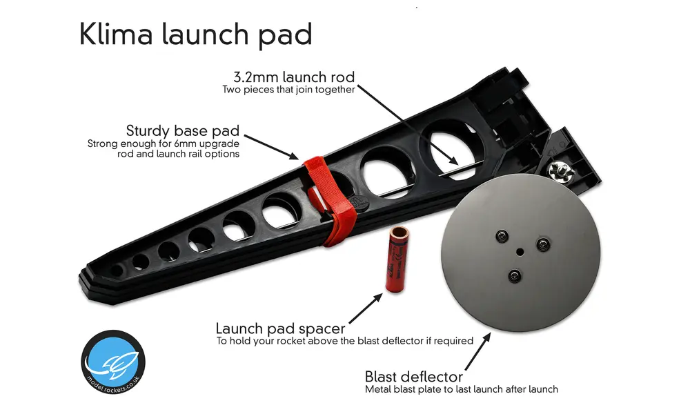 La plataforma de lanzamiento Klima - Air Launcher - se puede actualizar a un riel y una varilla más grande, Opciones de producto: Plataforma de lanzamiento Klima pequeña y mediana (varilla de 3,2 mm), 2 image