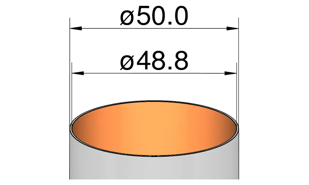 Body tube 50mm x 500mm - 4 slots - airframe Klima, 2 image model rocketry