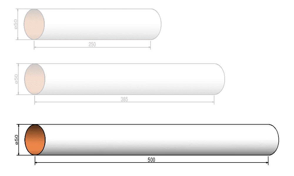 Body tube 50mm x 500mm - airframe Klima model rocketry