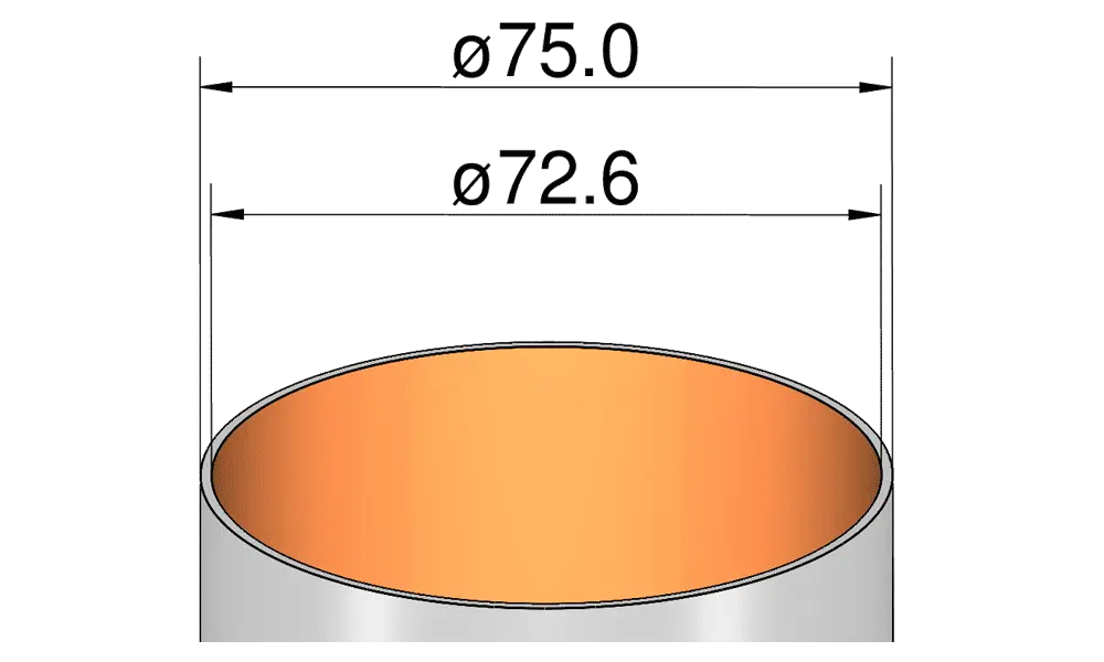 Body tube 75mm x 500mm - 4 slots - airframe Klima, 2 image model rocketry