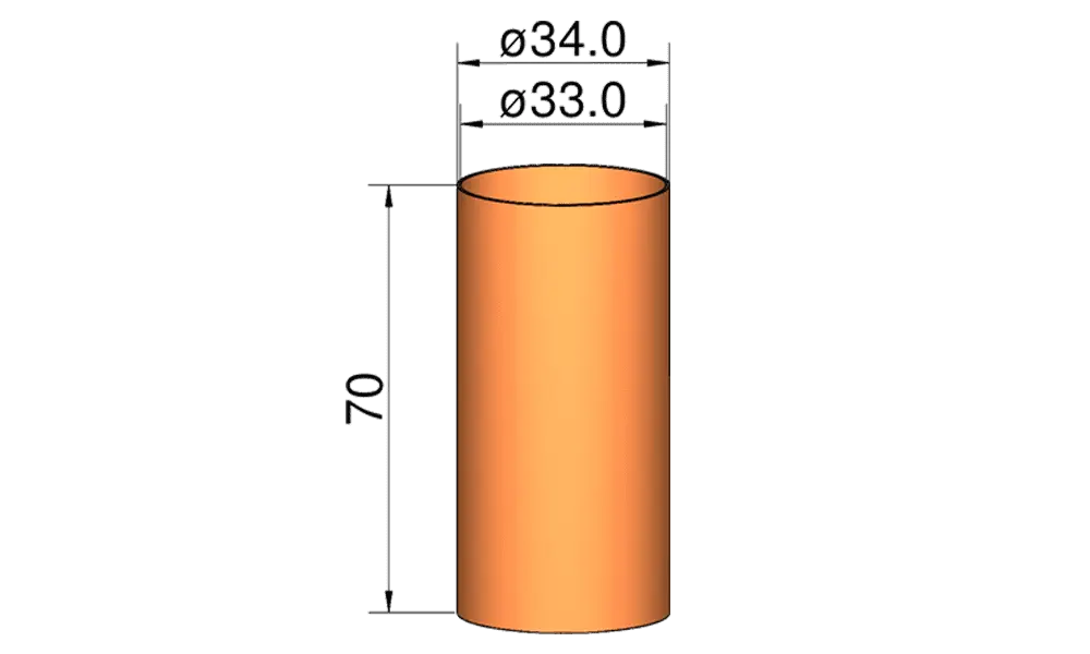 Kupplung für 35-mm-Rohre (34 mm Außendurchmesser)