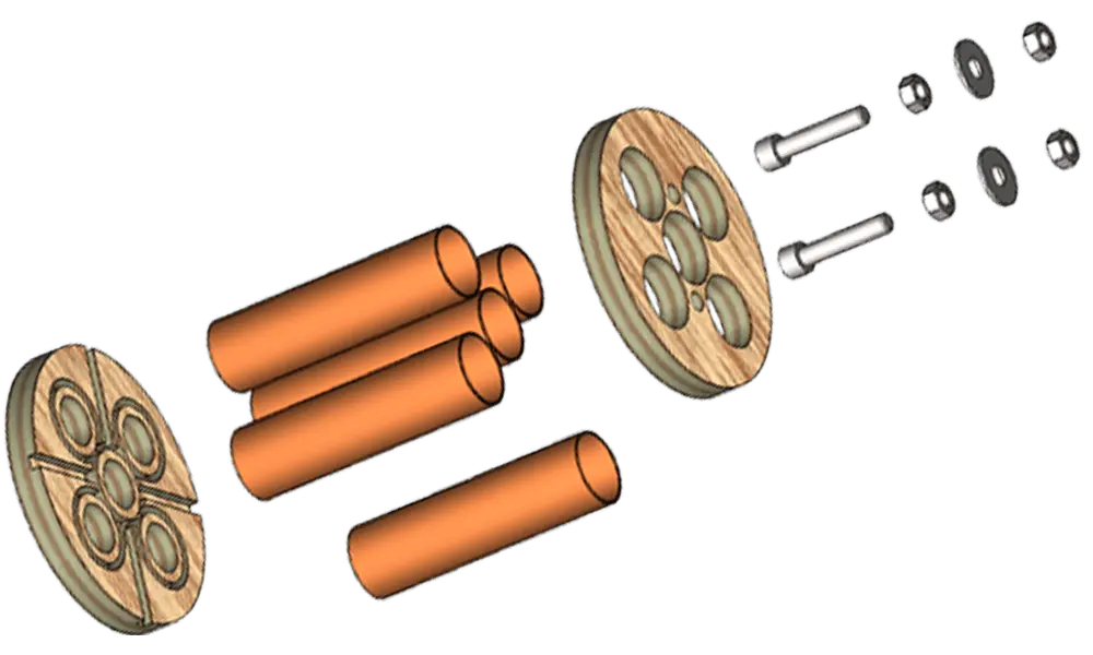 Motorfeste 5x18mm / 72.4mm for 75mm rør, 2 image model rocketry