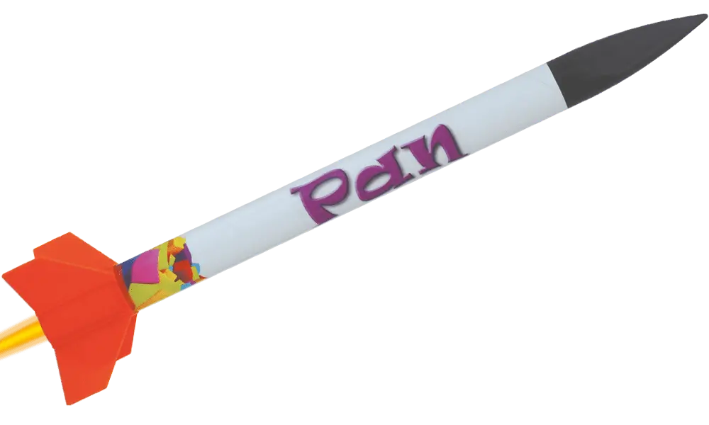 Pan-rakettmodellsett, 18 mm montering av BD-motorer, enkel å montere model rocketry