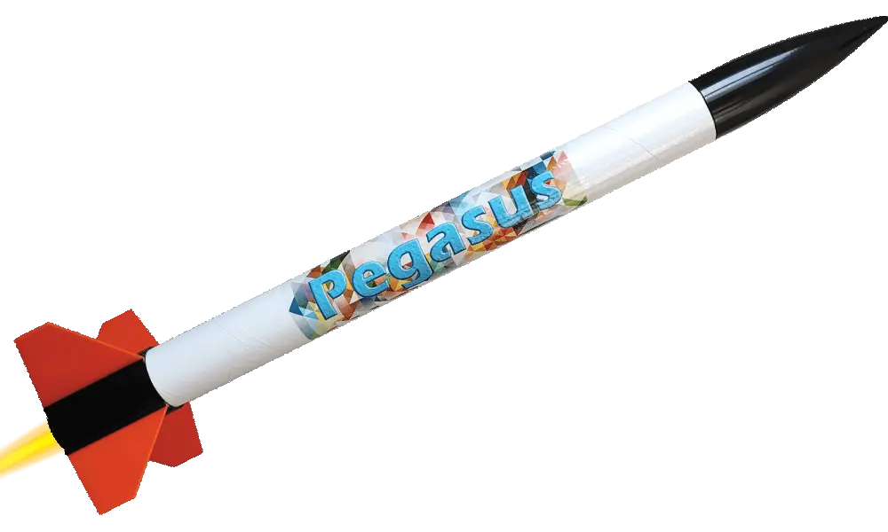 Pegasus raketmodellbyggsats, 18 mm monterings-BD-motorer, redo att flyga - Klima model rocketry