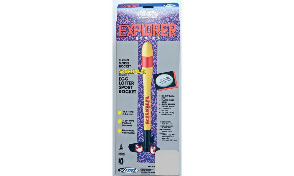Scrambler Egglofter  model rocket kit Egg carrying payloader - 18mm mount Estes model rocketry