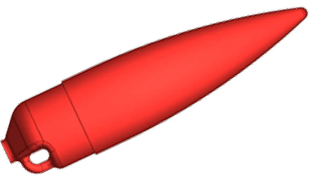 26 mm Nasenkegelspitze, roter ABS-Kunststoff, Produktoptionen: Klima Nasenkegel 26mm rot