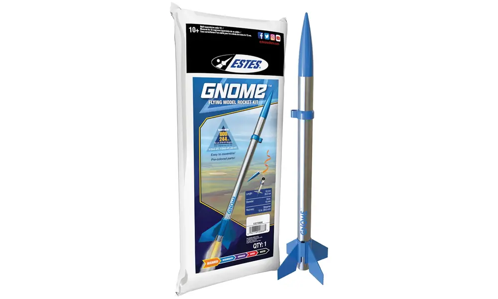 Estes Gnome - mini engine model rocket kit E2X model rocketry
