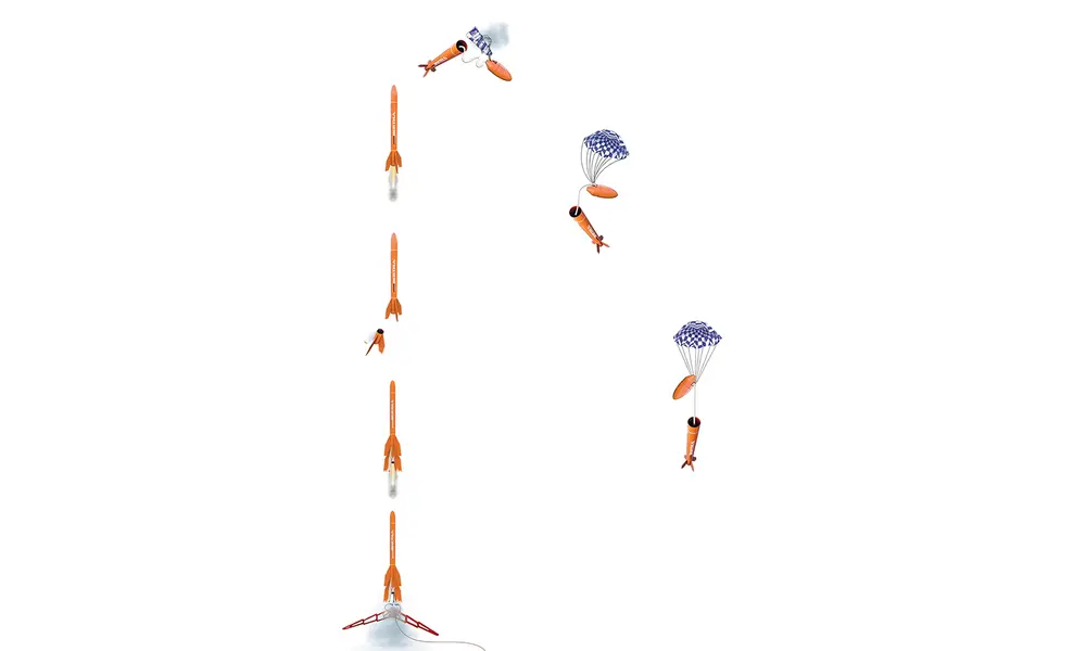 Boosted Bertha - two stage Estes model rocket, 5 image