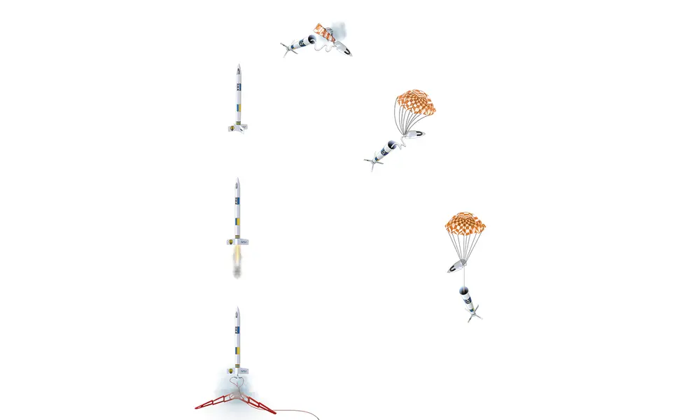 12-pakning generisk E2X modellrakettsett - enkel å montere - AC-motorer Estes, 5 image model rocketry