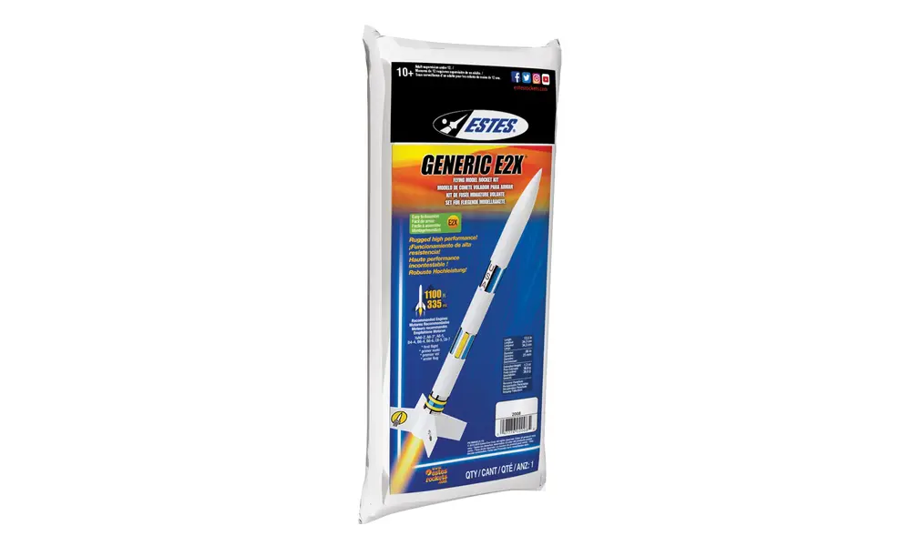 12-pakning generisk E2X modellrakettsett - enkel å montere - AC-motorer Estes, 7 image model rocketry