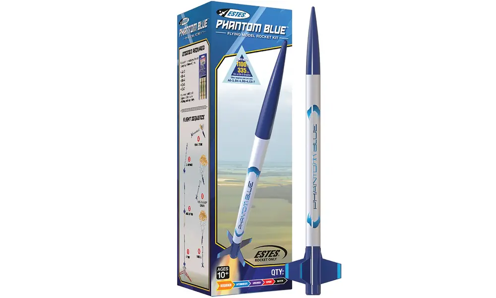 Kit de cohetes para principiantes Phantom Blue Estes
