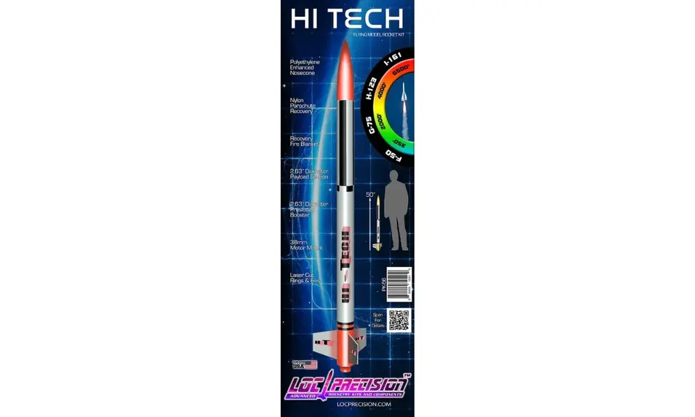 HI-TECH Loc precision rocket kit 2.63", 2 image model rocketry