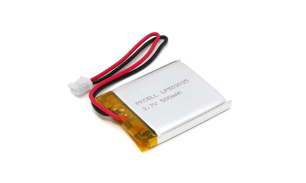 500 mAh 3,7 V LiPo-Akku – 2-poliger JST-Anschluss, Produktoptionen: 500 mAh 3,7 V LiPo JST
