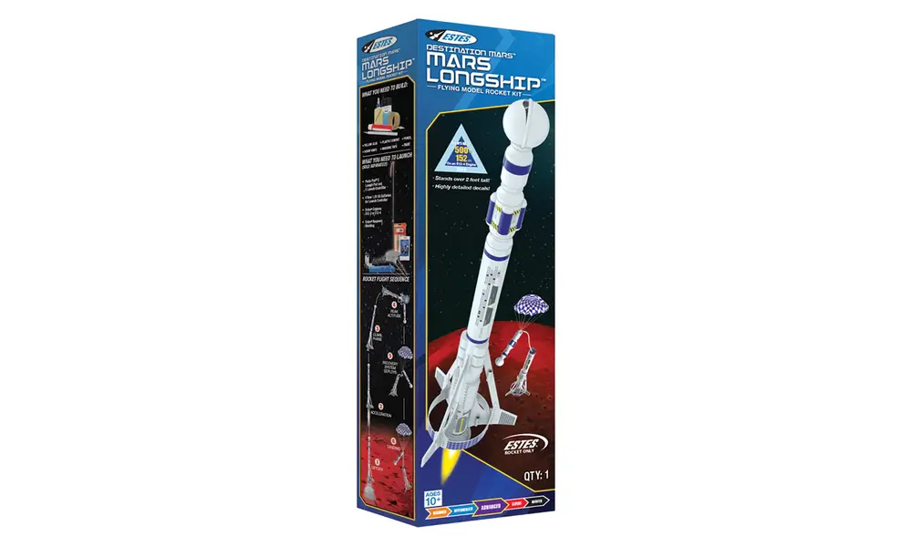 Destination Mars Estes Mars Longship raketmodellbyggsats, 4 image model rocketry