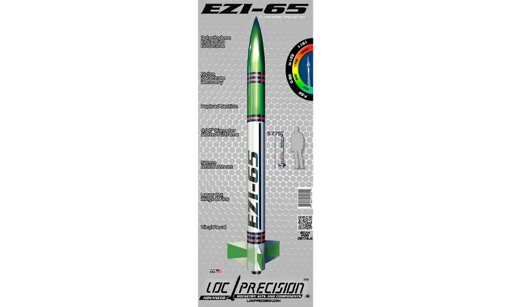 EZI-65 Loc precision model rocket kit, 2 image