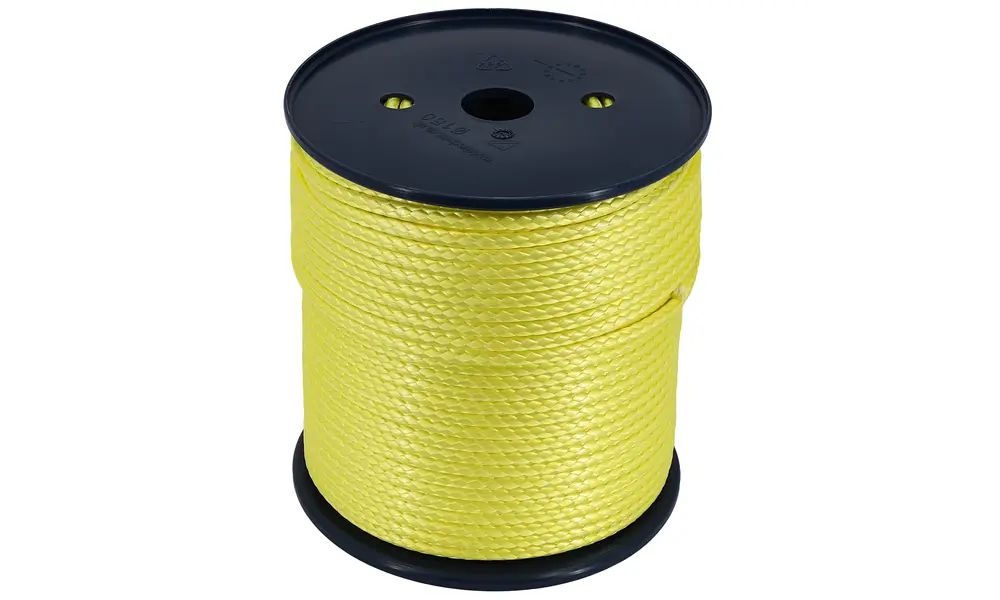 5mm DYNEEMA / HMPE 12-strand rope yellow 2250kg MBL, Opciones de producto: Cuerda DYNEEMA / HMPE de 5 mm.
