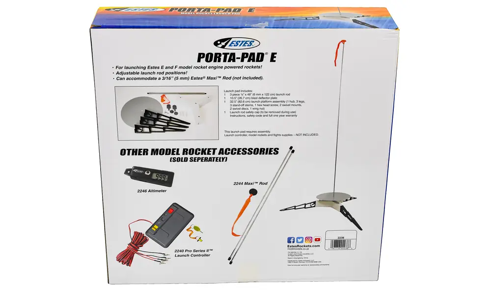 Estes Porta-Pad E Wyrzutnia wyrzutni 6 mm, Inne opcje produktu: Estes Porta Pad E (pręt 6mm), 5 image