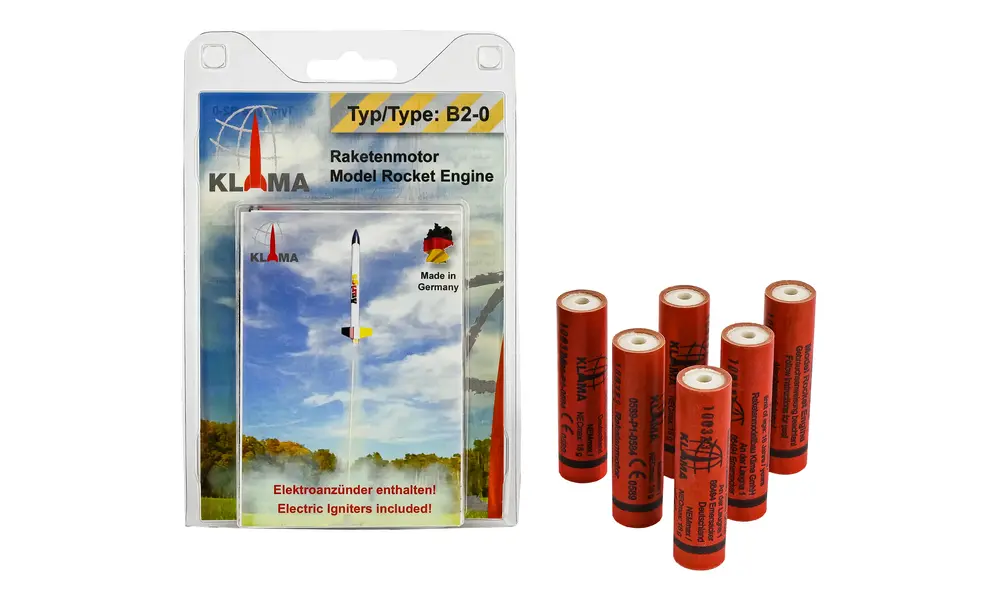 B2-0 Six Pack 18 mm Klima-modelraketmotorenmotor