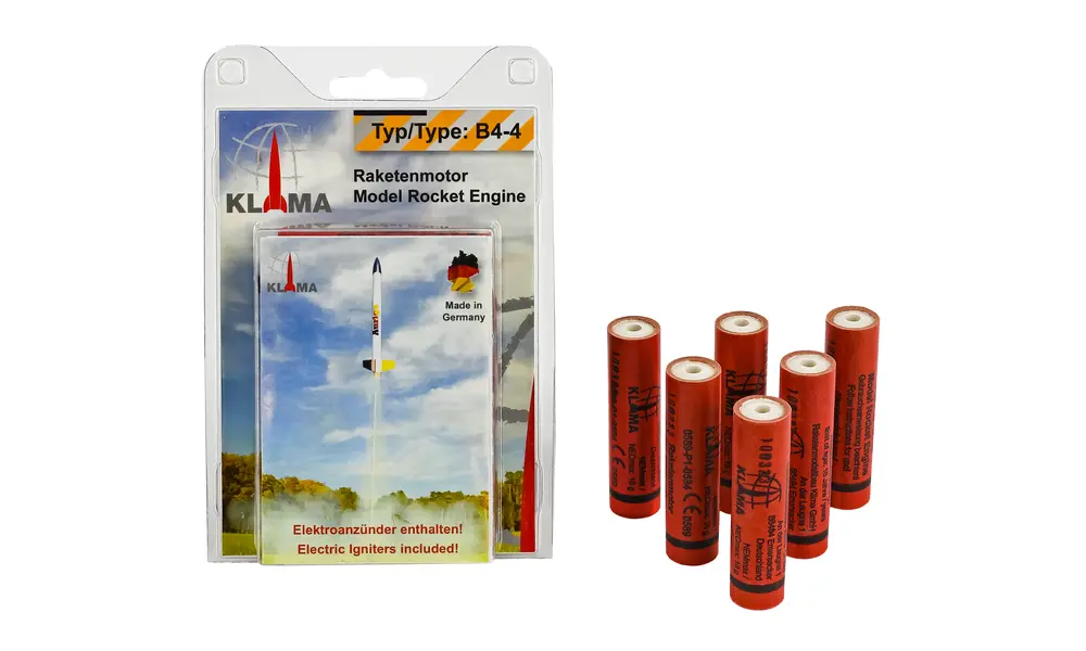 B4-4 Six Pack 18mm Klima modell rakettmotorer motor, Andre produktalternativer: B4-4 Sekspakning - 18 mm Klima-motorer model rocketry