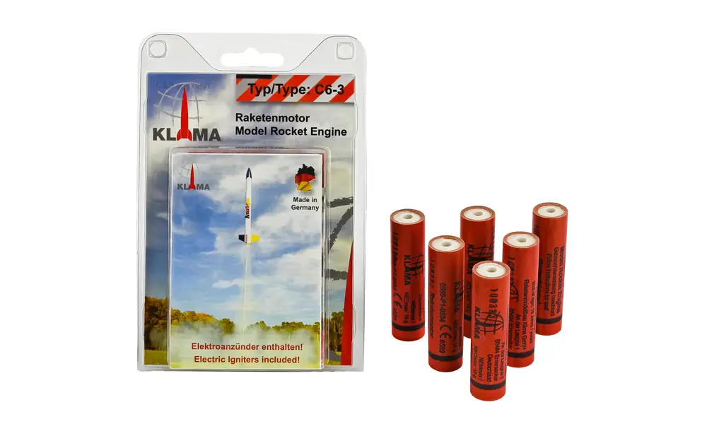 Raketový motor C6-3 Six Pack 18mm Klima