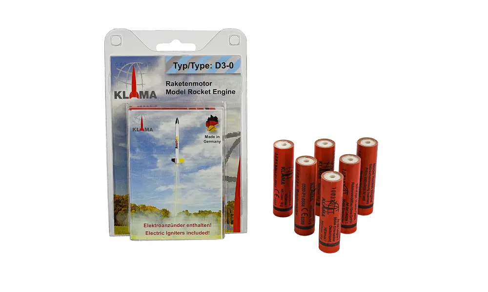 D3-0 Six Pack 18mm Klima model rocket motors engine model rocketry