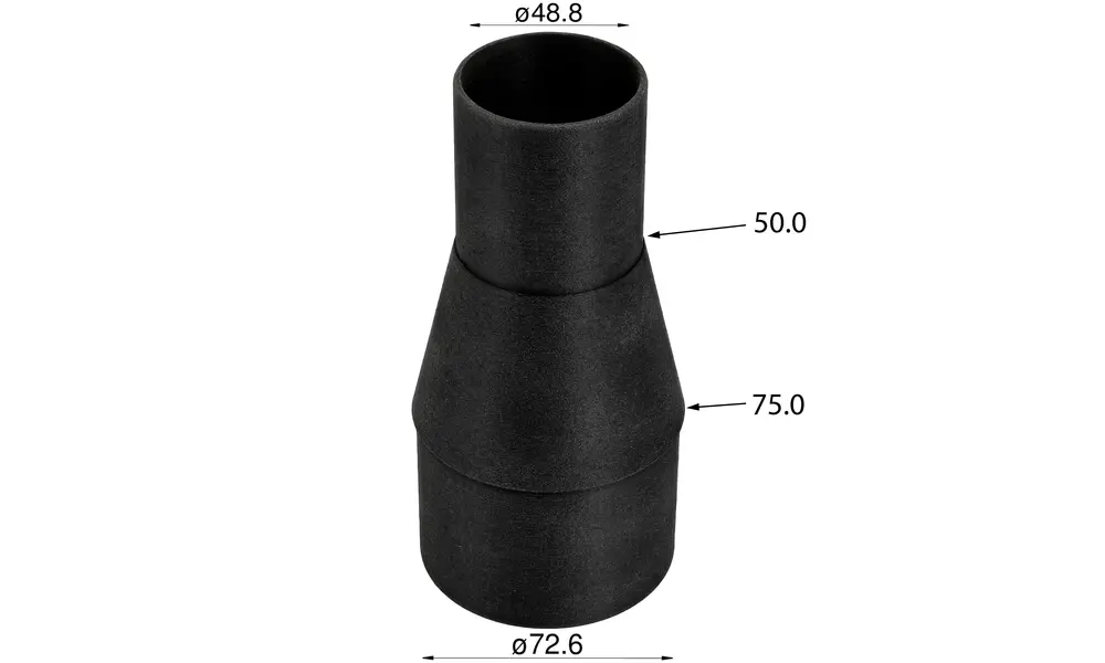 Réducteur de tube en nylon haute température 75 mm - 50 mm pour adaptateur de transition de tube Klima (ID 48,8 mm - ID 72,6 mm) transducteur robuste, Options du produit: Réducteur Klima 50 mm - 75 mm (nylon haute température), 3 image