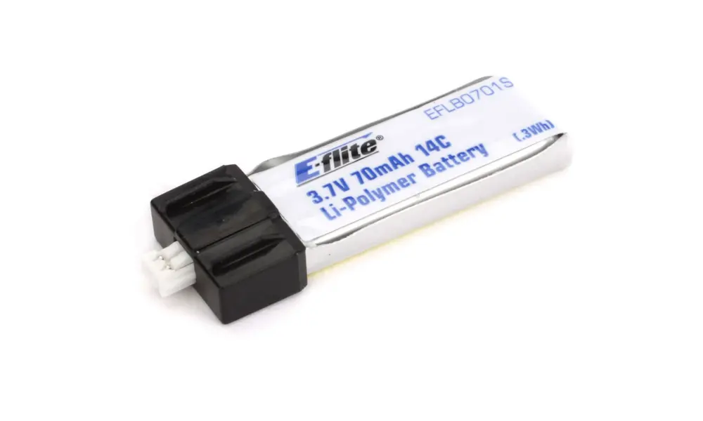 Batería de polímero de litio (Li-Po) 1S 3,7 V 70 mAh 14 C, Opciones de producto: 70 mAh 3,7 V Li-Po