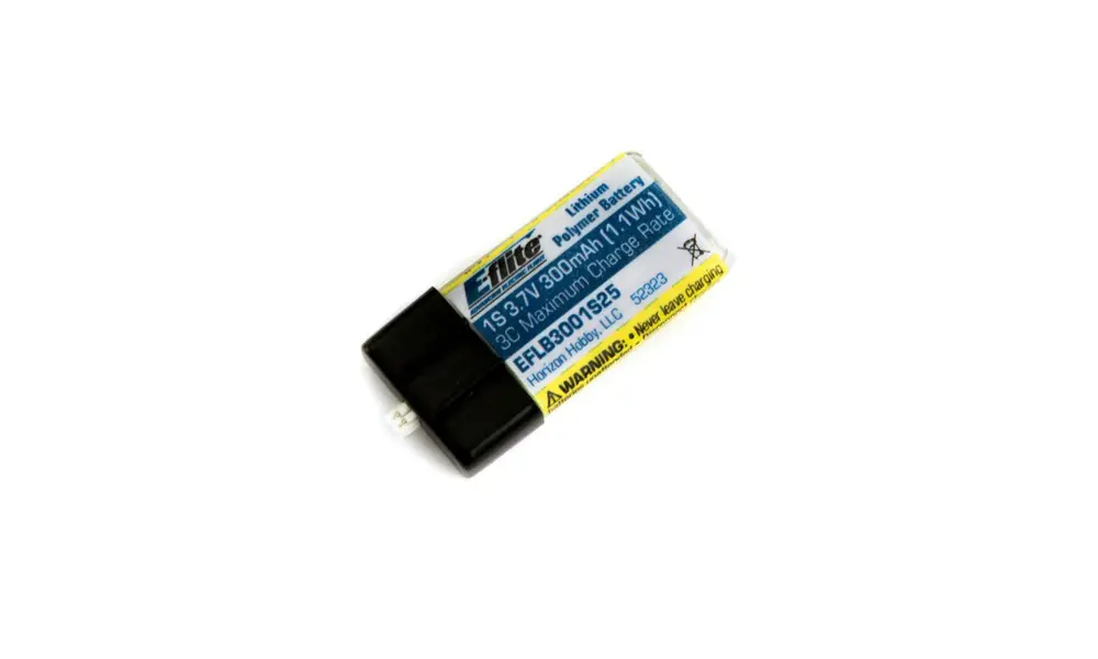 1S 3.7V 300mAh 25C Lithium Polymer (Li-Po) battery LiPo, Other product options: 300mAh 3.7v Li-Po model rocketry