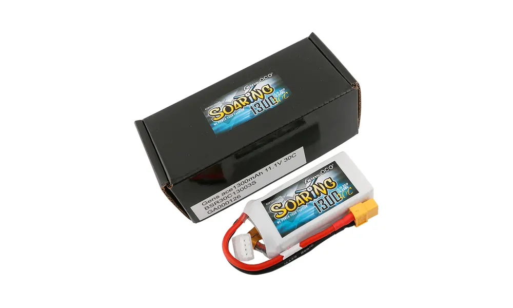Li-Po 3S 11,1 V 1300 mAh 30 °C. Hochfliegend mit XT60 Lithium-Polymer-Akku (Li-Po)., Weitere Produktoptionen: 1300 mAh 11,1 V Li-Po, 2 image