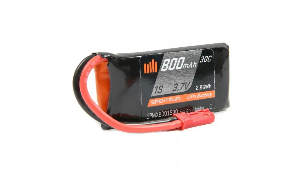 Batteria LiPo Spektrum 800mAh 1S 3,7V 30C; JST, Opzioni del prodotto: LiPo 1S 3,7 V 800 mAh
