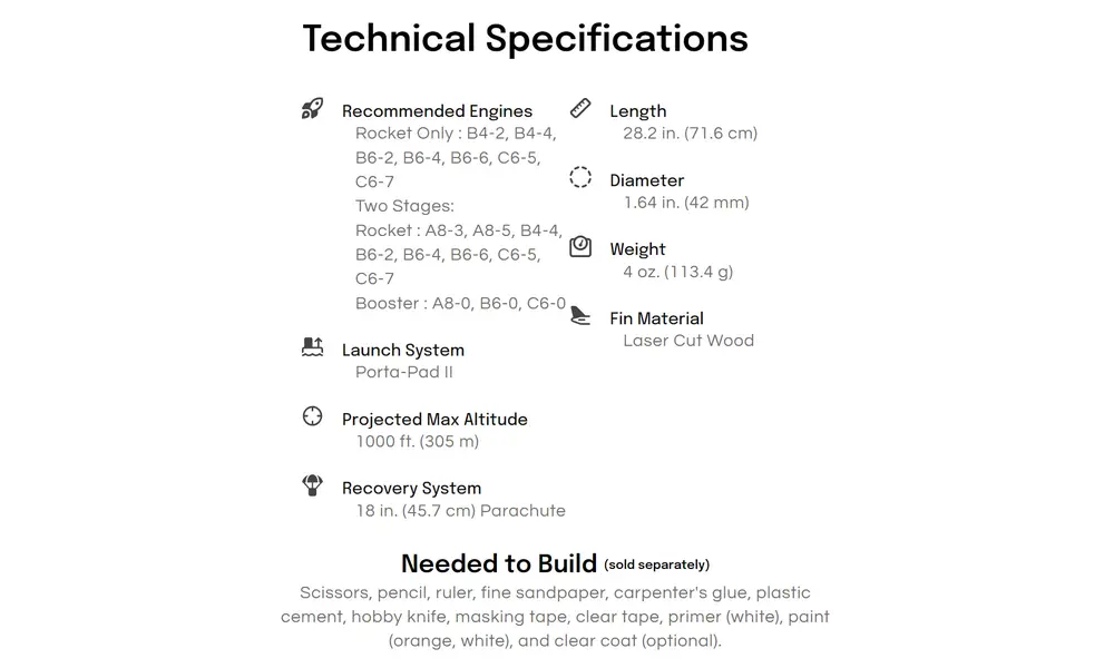Boosted Bertha - two stage Estes model rocket, 4 image