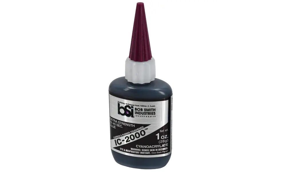 BSI Black rubber toughened cyanoacrylate CA glue 1oz (29.5ml), Opzioni del prodotto: BSI 1oz CA Nero temperato