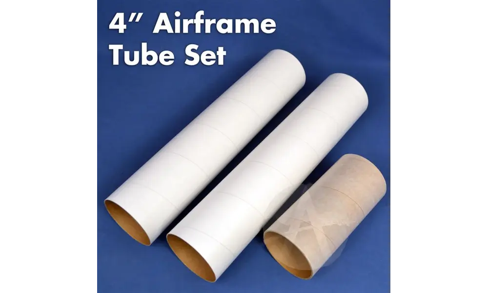 4" Airframe body tube set, 2x tube & 1 coupler model rocketry