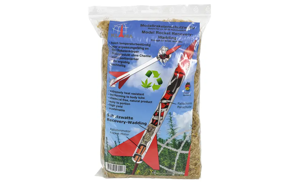 Coton de protection Klima (GRAND PAQUET) - Ouate naturelle ignifuge qui protège votre système de récupération de fusée, Options du produit: Ouate naturelle Klima - grande