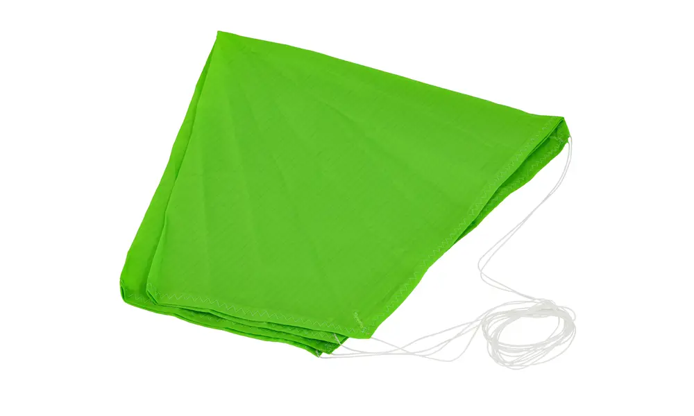 Paracaídas de nailon antidesgarro de 1,7 oz, color verde neón, de 12" y de altura estándar TFR, Opciones de producto: 12" verde neón