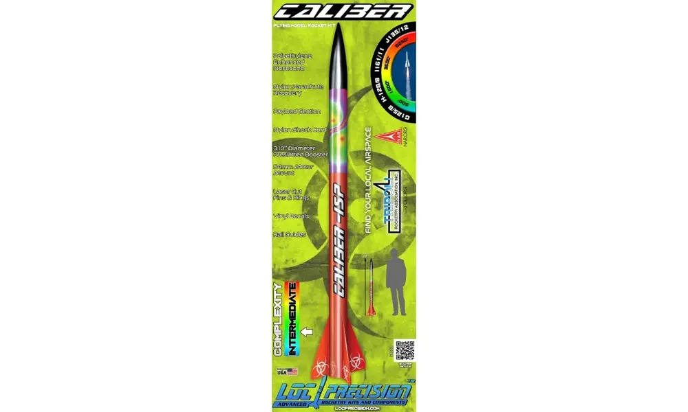 Caliber-ISP-mallirakettisarja loc precision 3.1", 2 image model rocketry