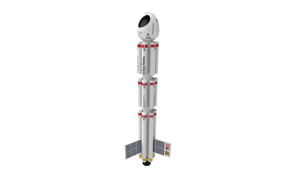 Explorer Aquarius model rocket, 4 image model rocketry