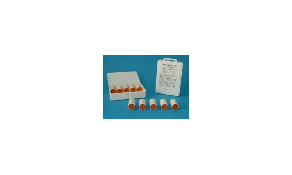 10x Orange smoke AX-9 (18mm diameter), 2 image model rocketry