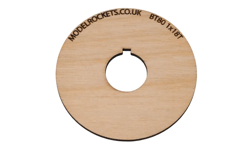 2x BT80 (65mm) 1x anillo de centrado de 18mm con corte para gancho de retención (madera contrachapada de 3mm), Opciones de producto: BT80 1x18mm (gancho)