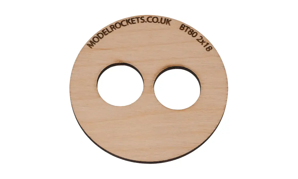 2x BT80 (65mm) 2x18mm centering ring (3mm plywood), Other product options: BT80 2x18mm model rocketry